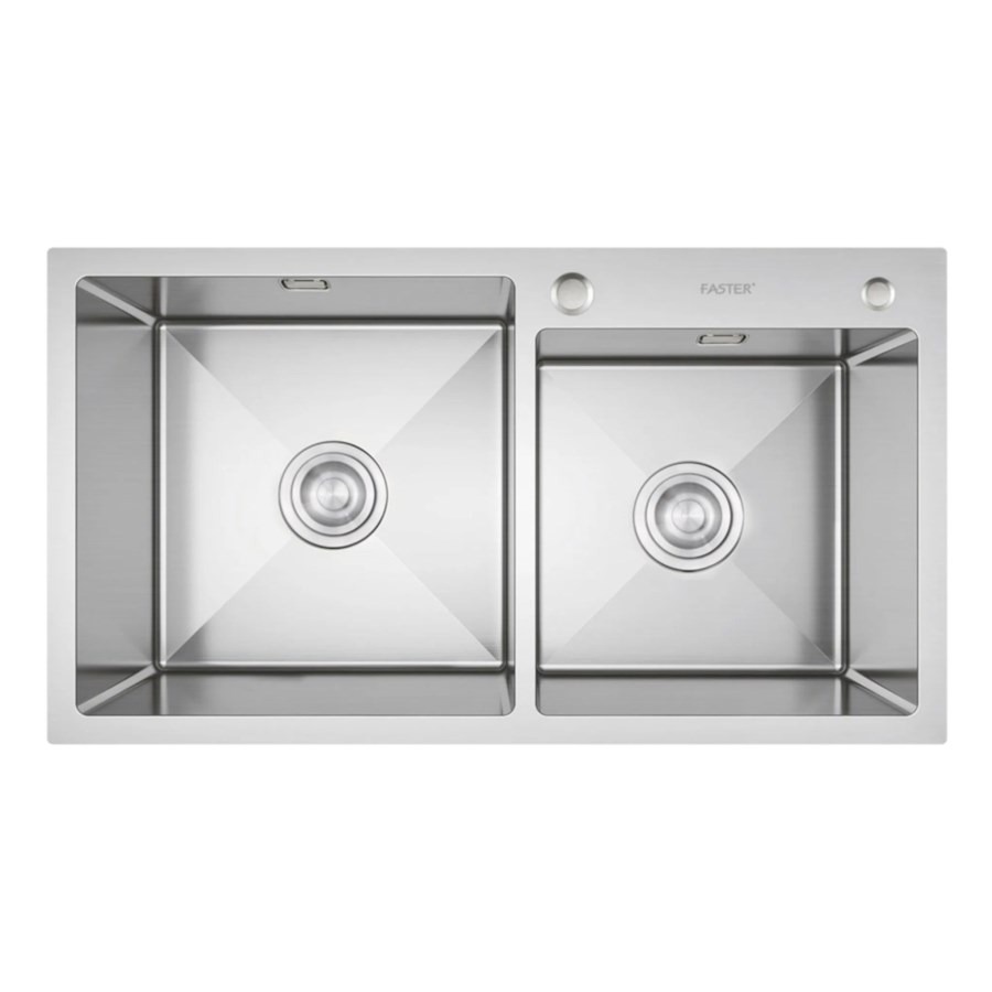 Chậu rửa chén inox 2 hộc lệch Faster FS-8245HSS 820 mm