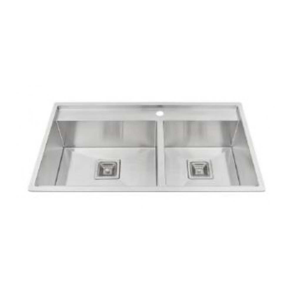 Chậu rửa chén inox Kaff KF-HM8245 2 hộc 820 mm sâu 240 mm