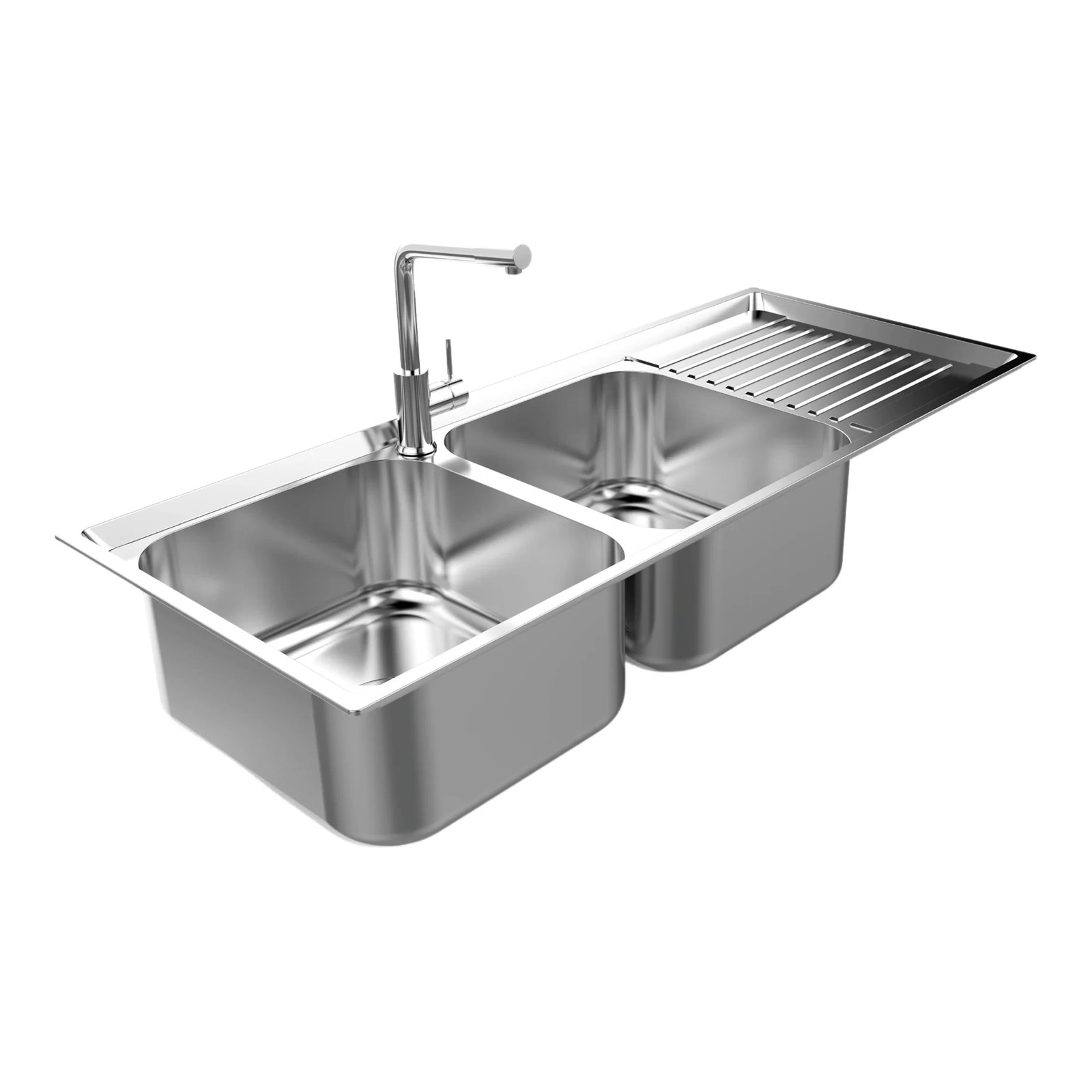 Chậu rửa chén inox Sơn Hà S105 2 hộc 1 bàn chính hãng