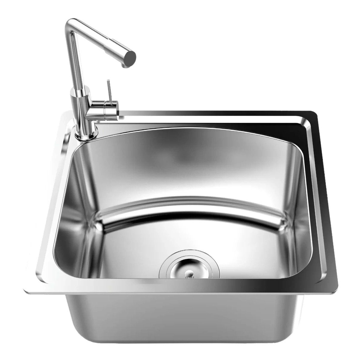 Chậu rửa chén inox Sơn Hà S50 1 hộc chính hãng