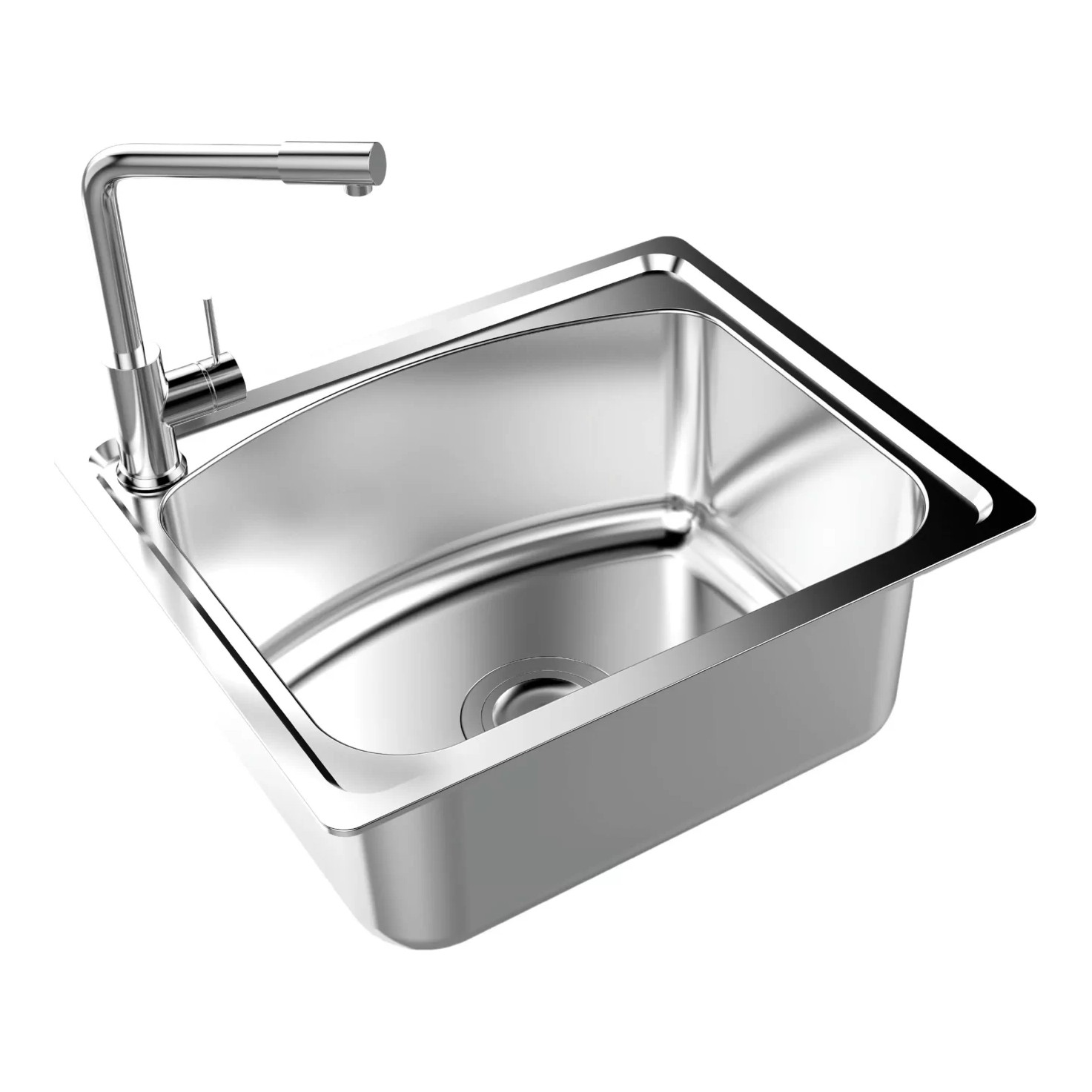 Chậu rửa chén inox Sơn Hà S50 1 hộc chính hãng