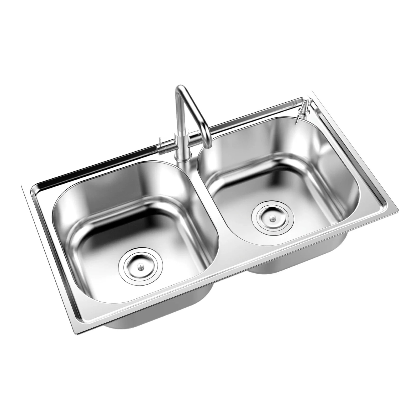 Chậu rửa chén inox Sơn Hà S80 2 hộc chính hãng