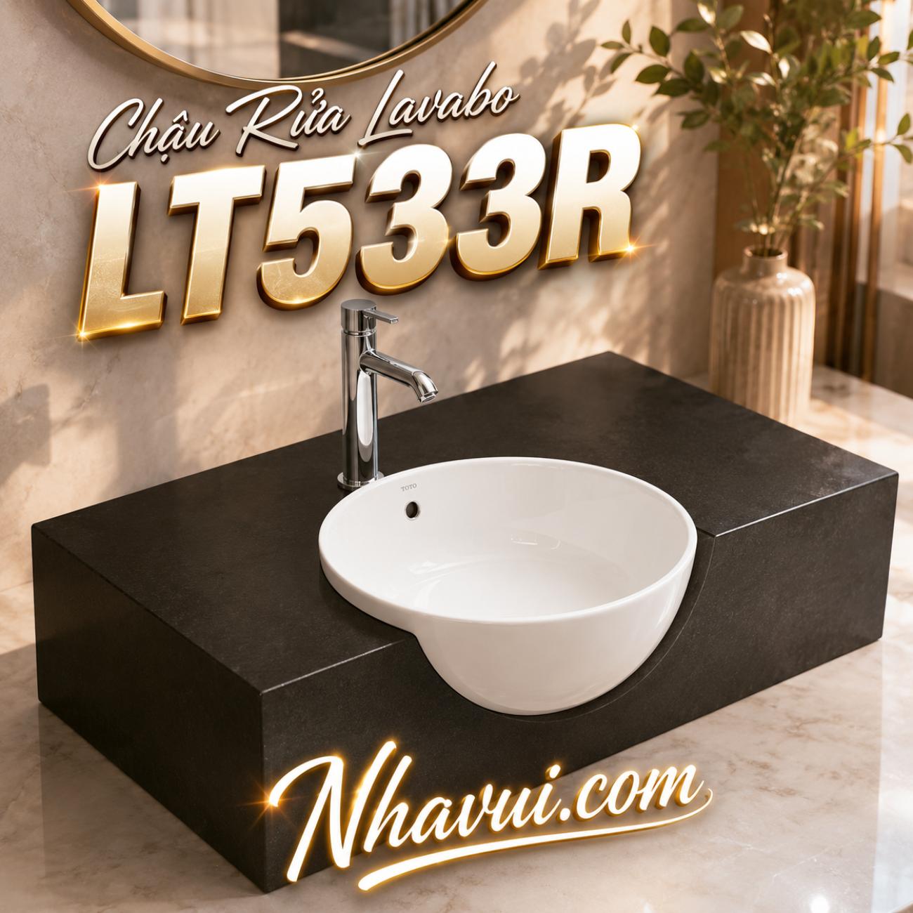 Chậu rửa lavabo đặt bàn kèm mặt bàn TOTO LT533R
