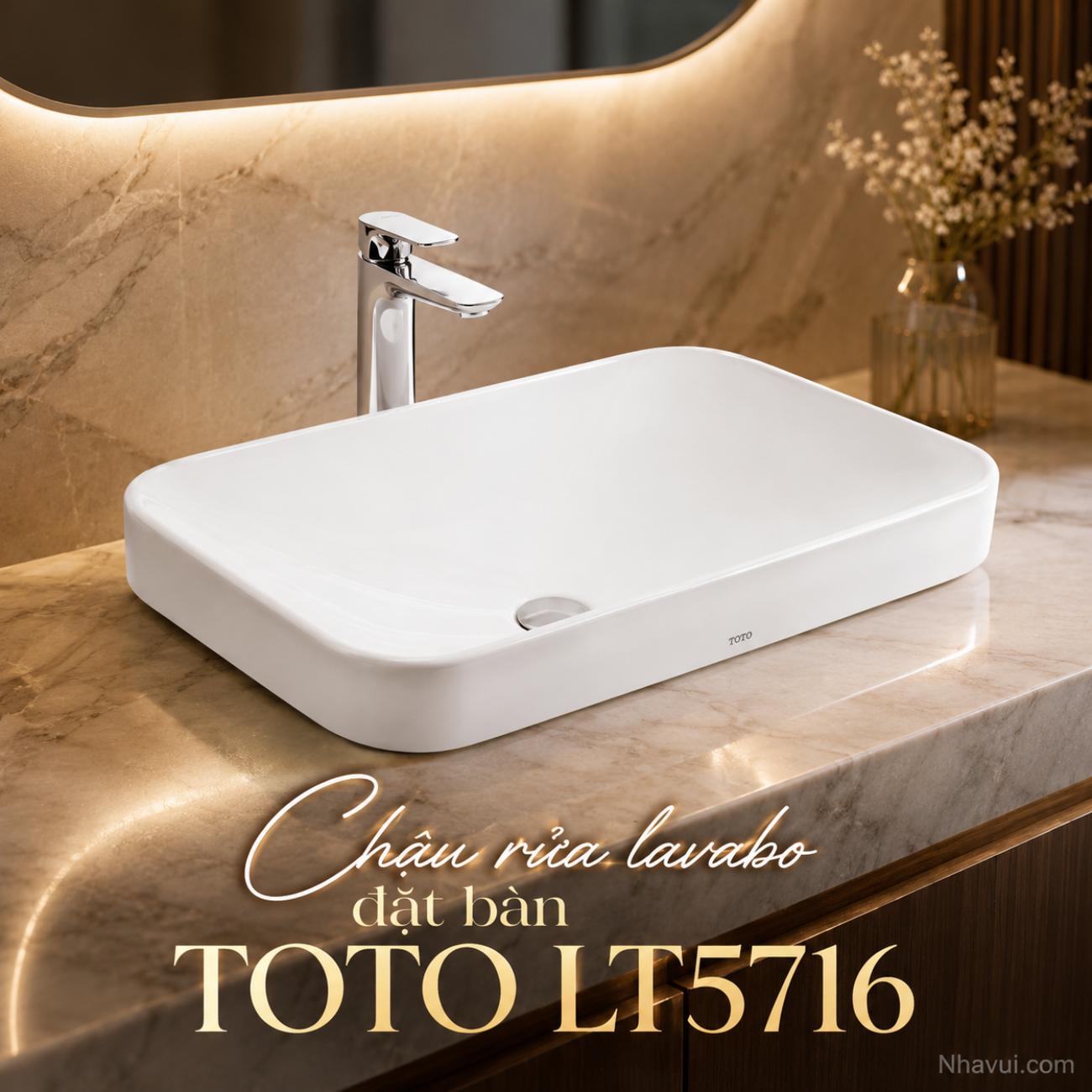 Chậu rửa lavabo đặt bàn TOTO LT5716