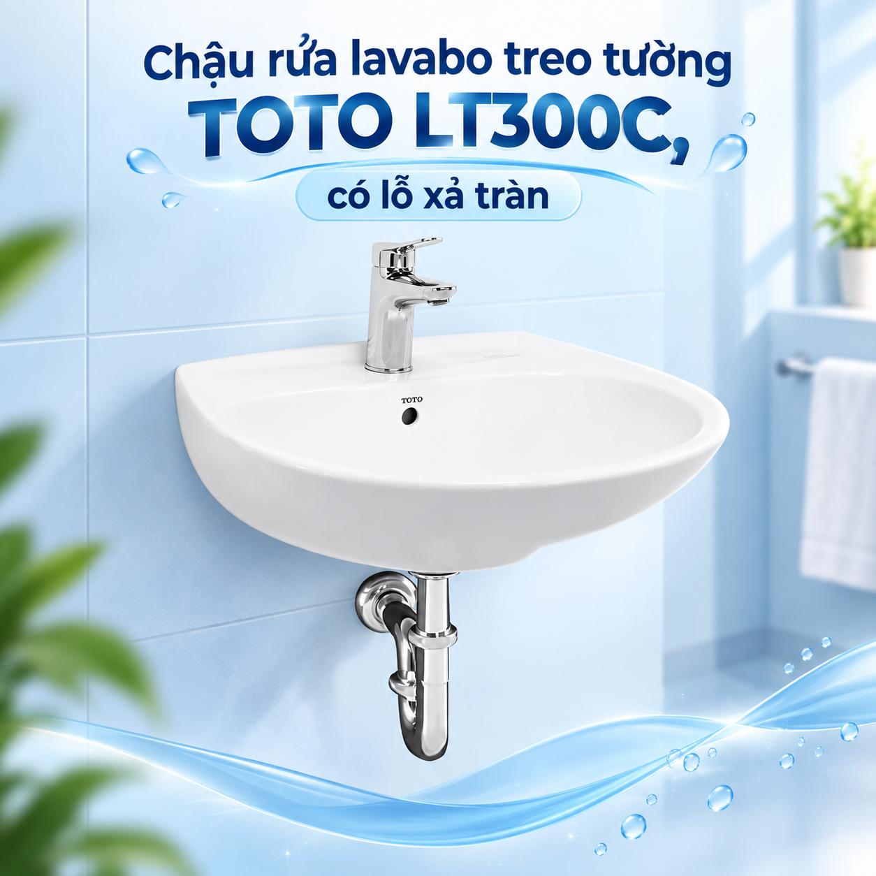 Chậu rửa lavabo treo tường TOTO LT300C