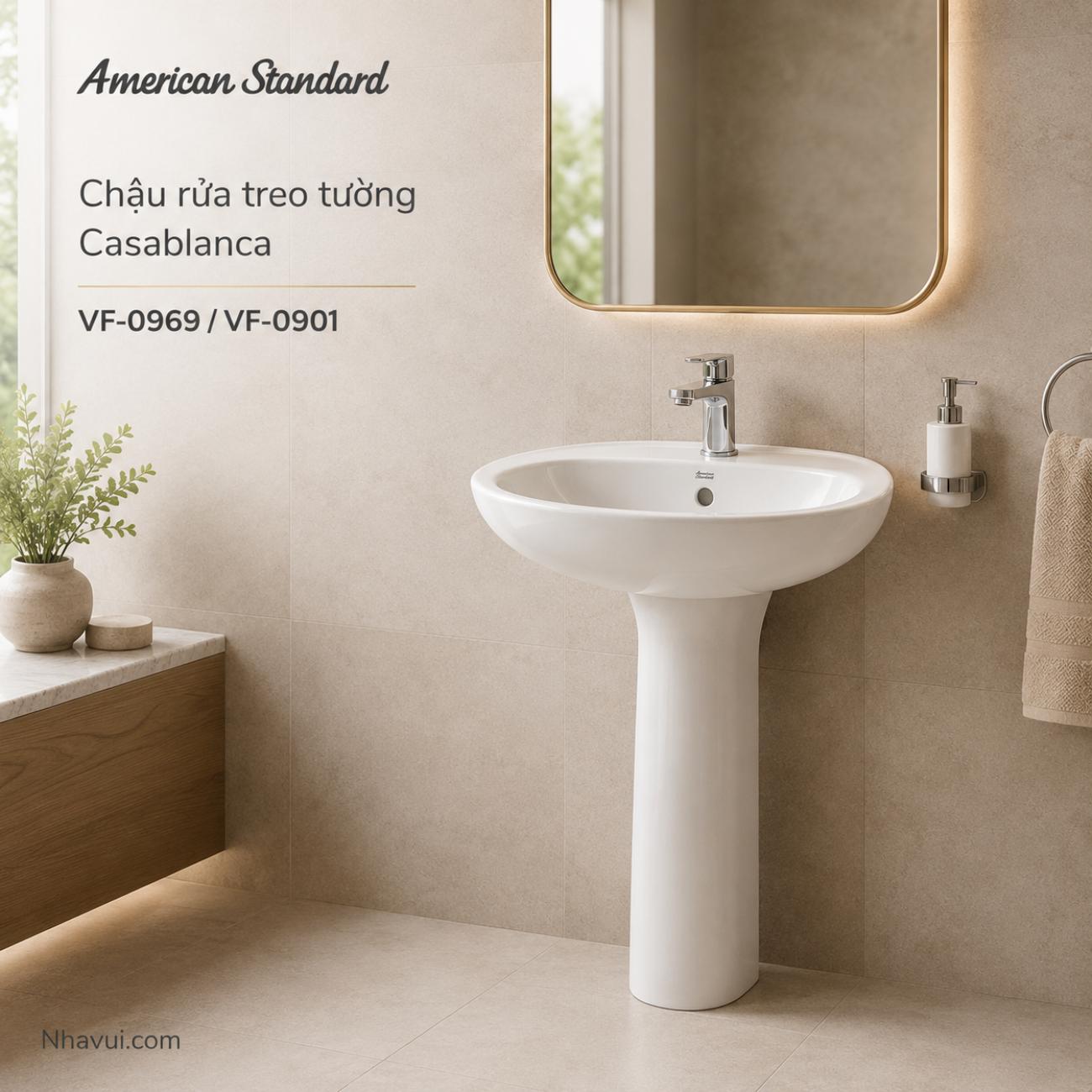 Chậu rửa treo tường American Standard VF-0969 / VF-0901 Casablanca