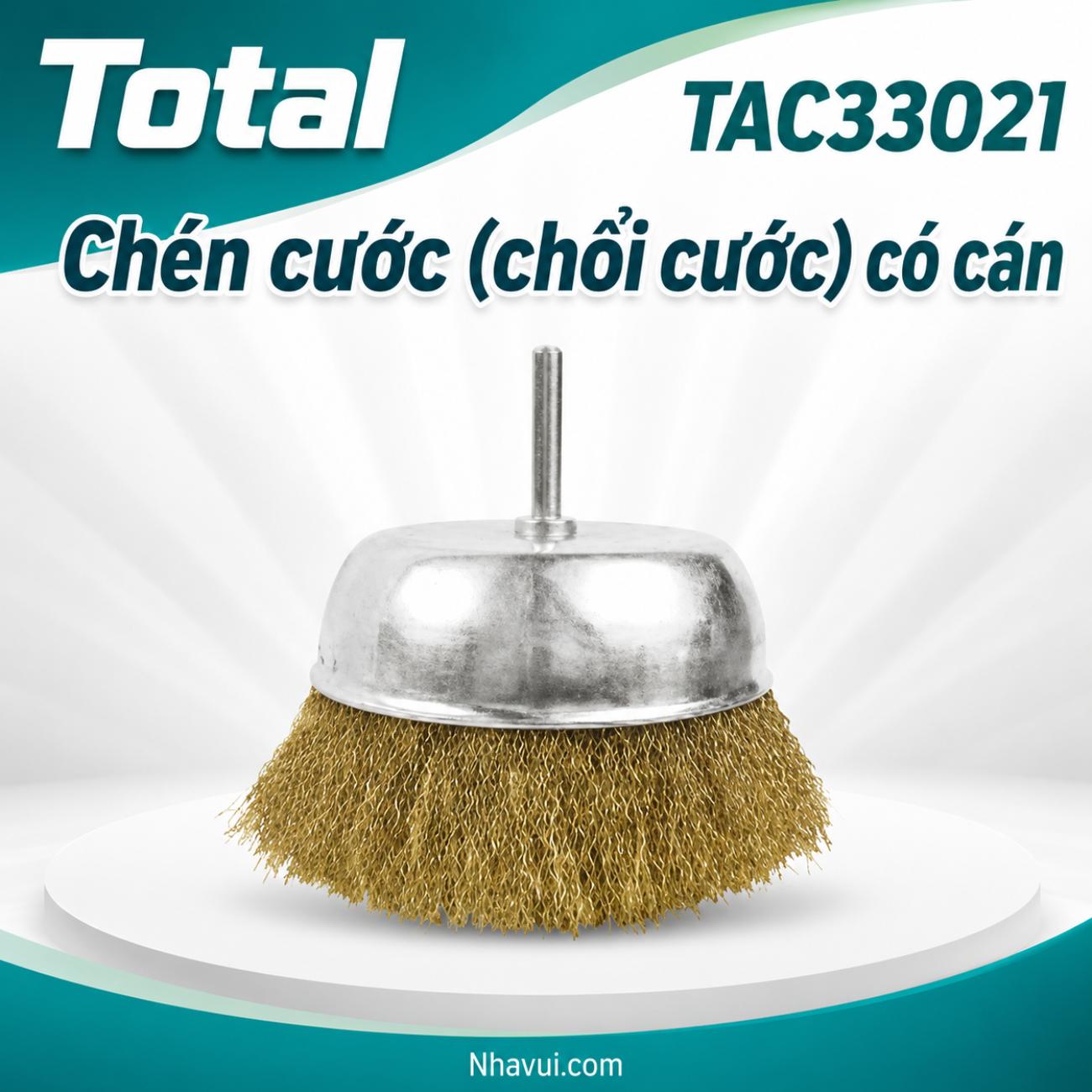 Chén cước (chổi cước) có cán 50mm Total TAC33021