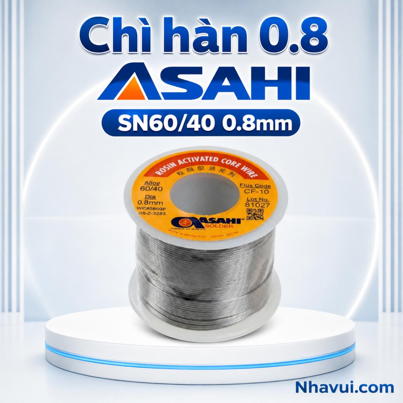 Chì hàn Asahi Sn60/40 CF-10  đường kính 0.8mm