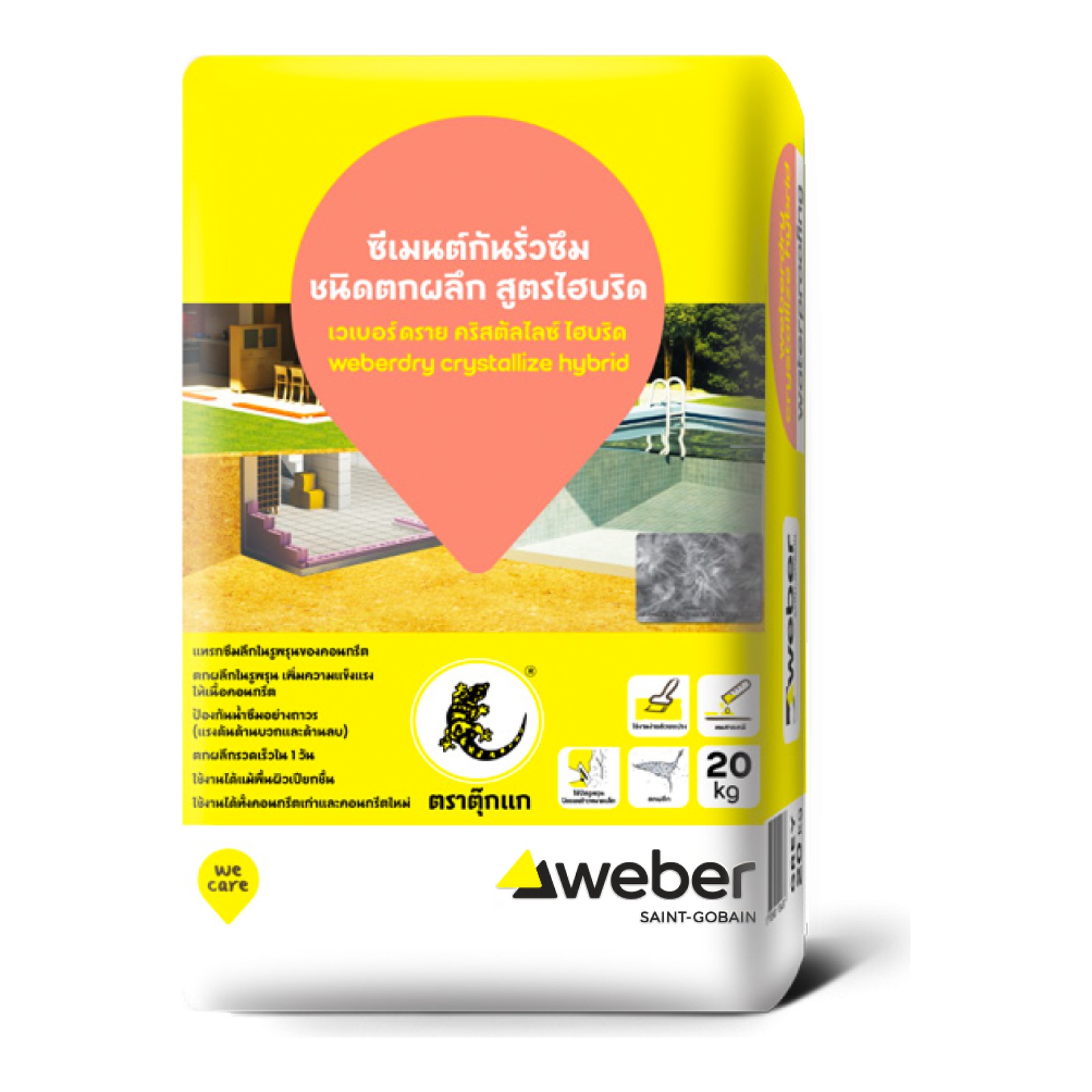 Chống thấm thẩm thấu tinh thể Weber weberdry crystallize hybrid