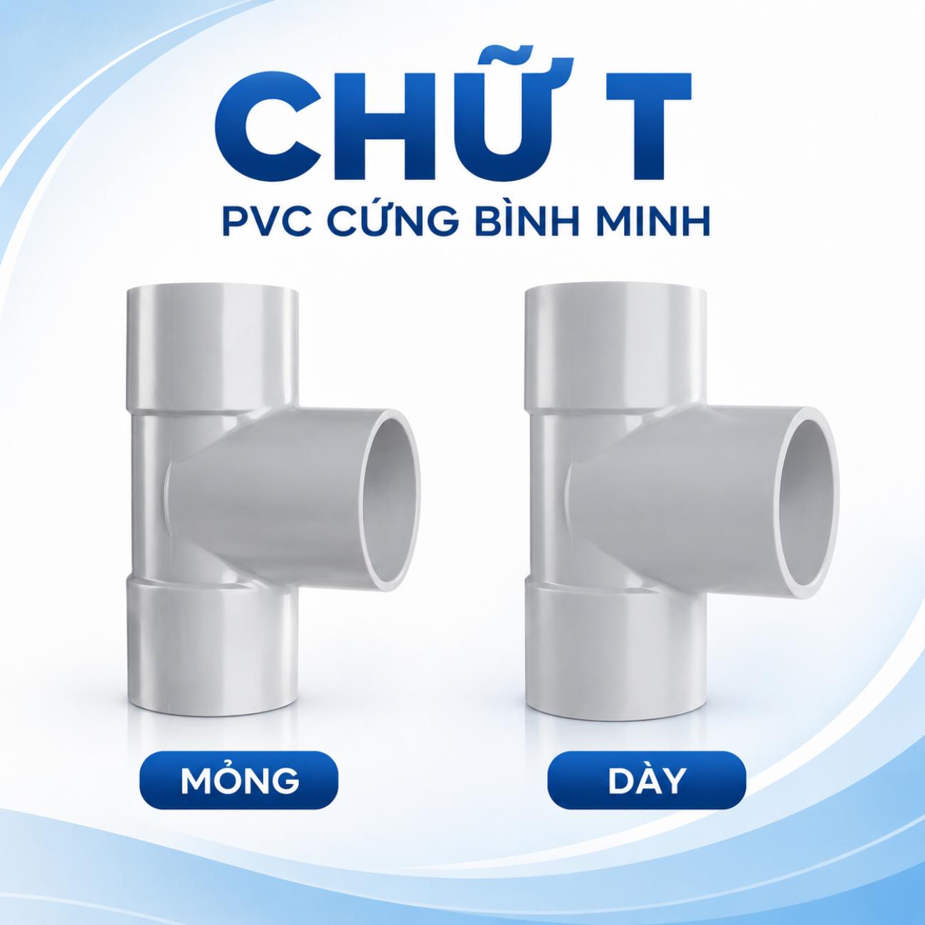 Chữ T PVC cứng Bình Minh