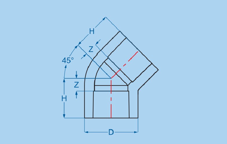 Co 45° (lơi) PP-R Bình Minh PN20 Ø20, Ø25, Ø32