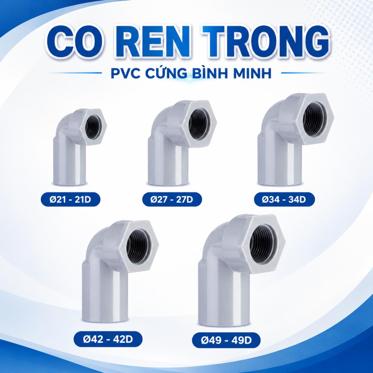Co ren trong PVC cứng Bình Minh