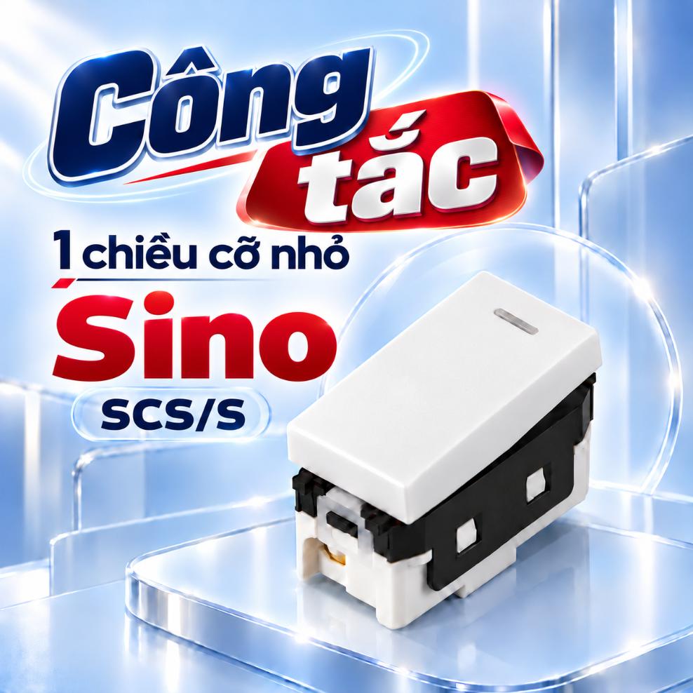 Công tắc 1 chiều cỡ nhỏ 16A Sino SCS/S