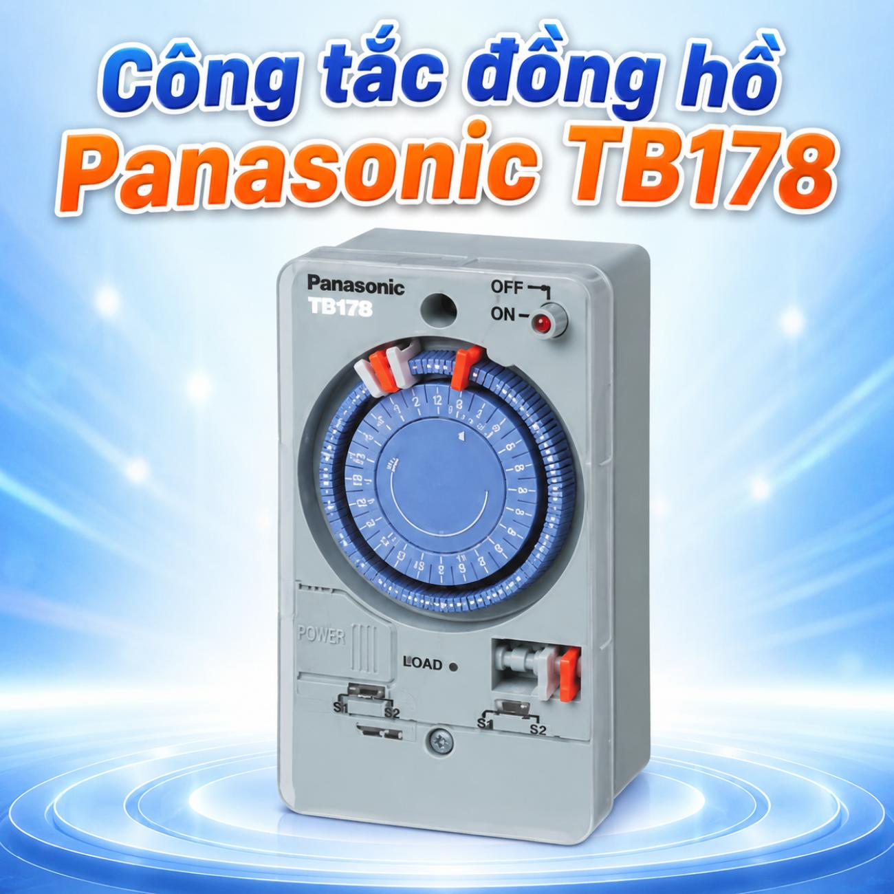 Công tắc đồng hồ Panasonic TB178 SPST 24h 220-240VAC 15A
