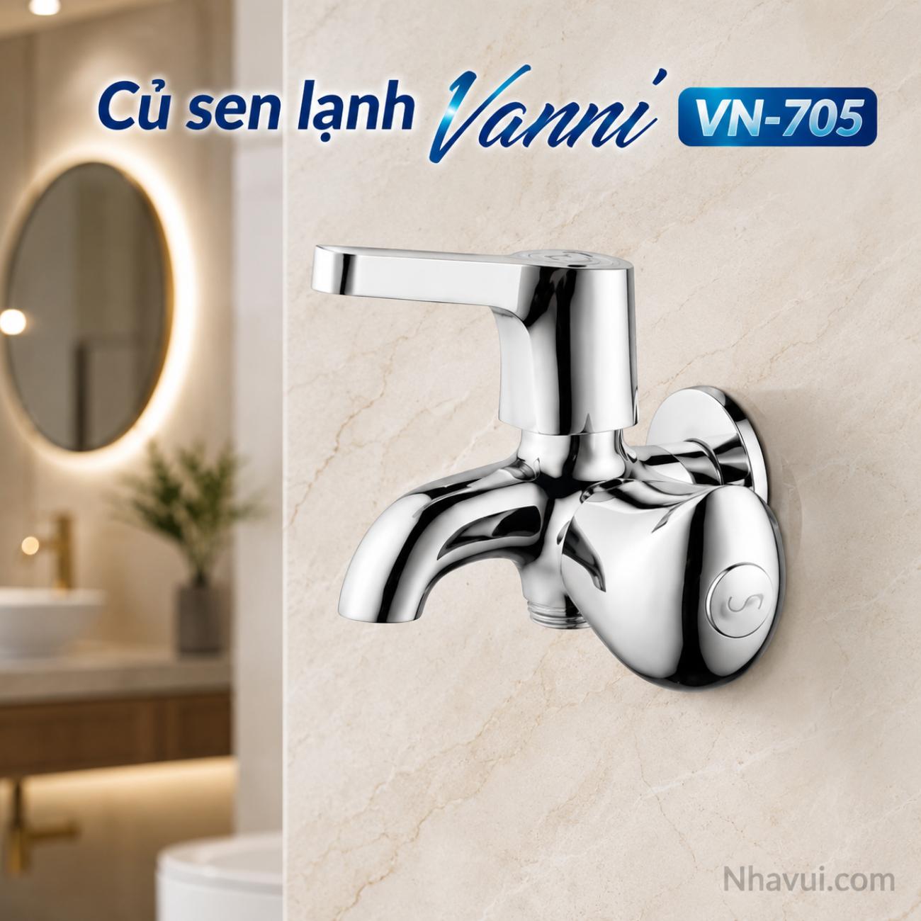 Củ sen lạnh Vanni VN-705 đồng thau mạ crome
