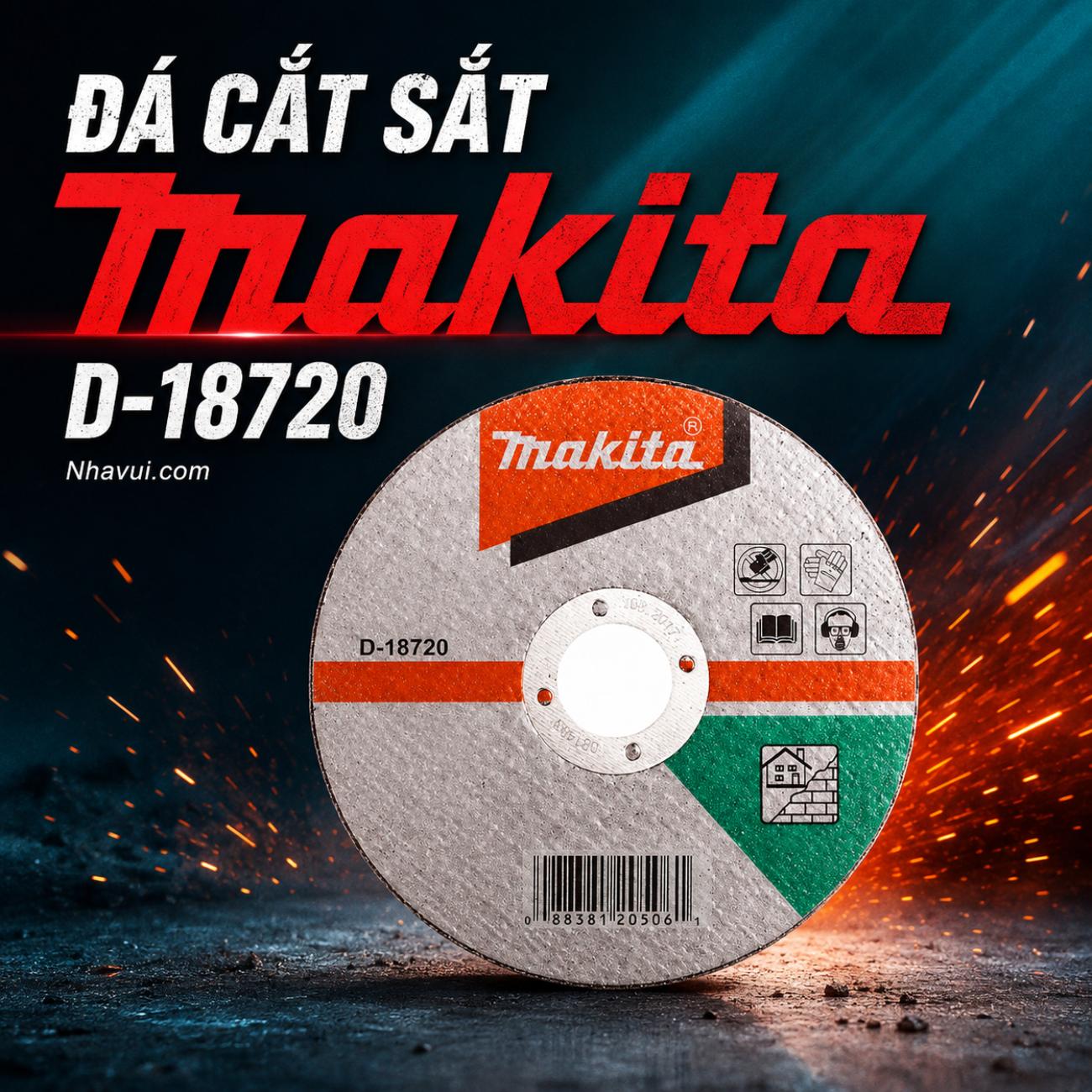 Đá cắt gạch đá Makita D-18720 kích thước 125x3x22,2mm