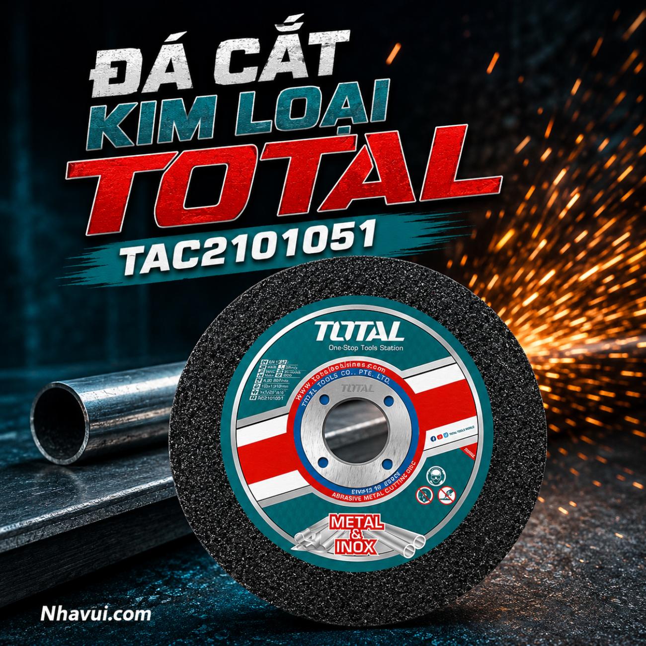 Đá cắt kim loại Total TAC2101051 kích thước 105x1x16mm