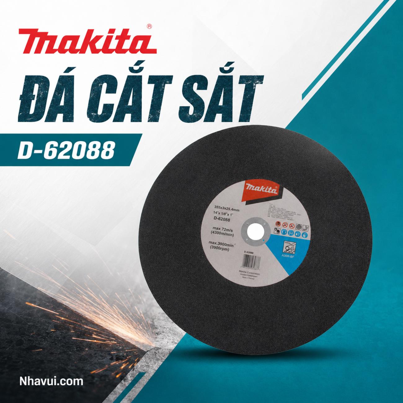 Đá cắt sắt Makita D-62088 kích thước 355mm