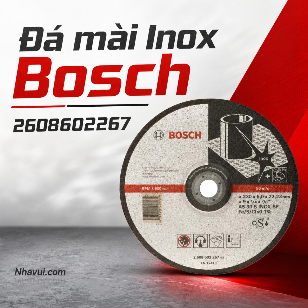 Đá mài Inox Bosch 2608602267 kích thước 100x6x16mm