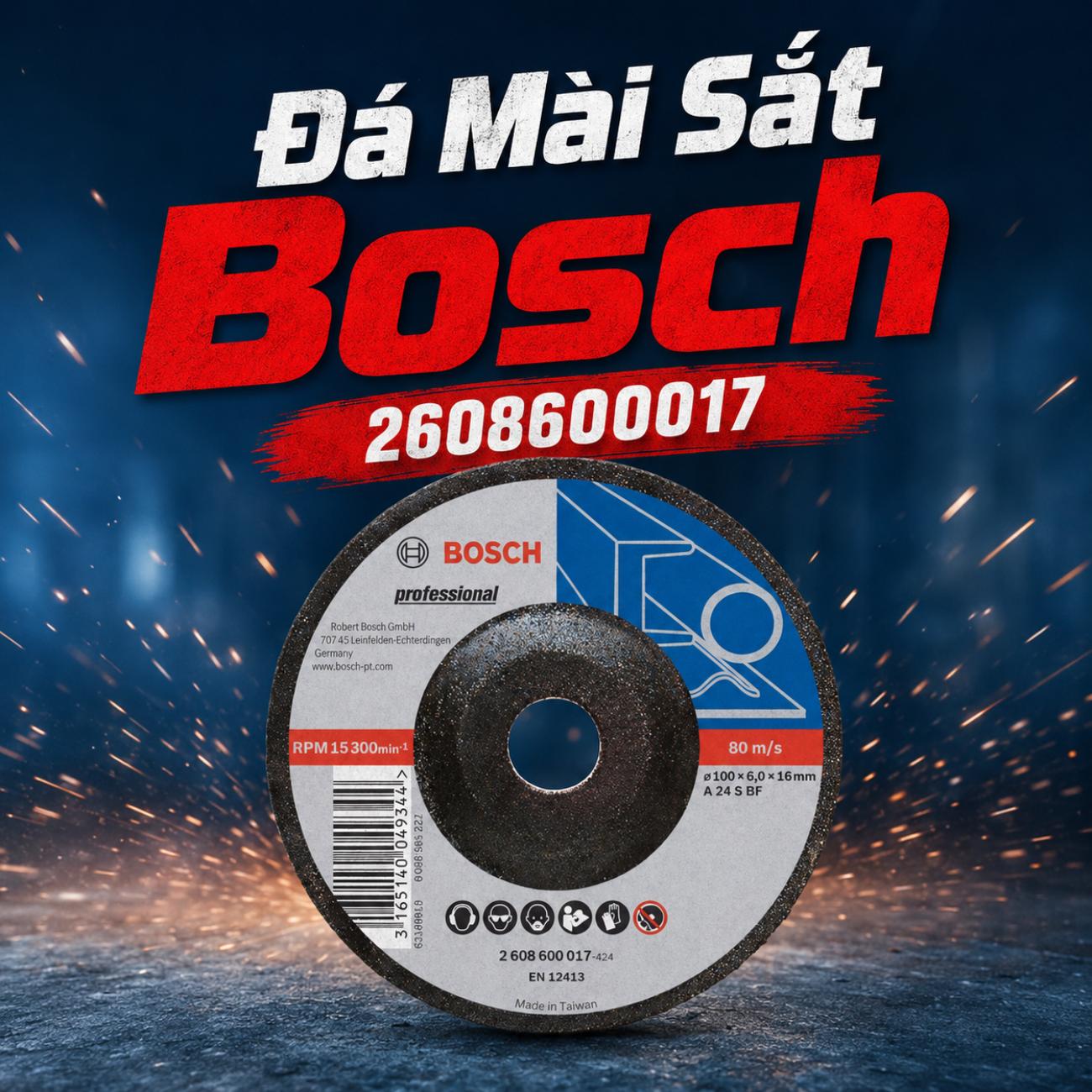 Đá mài sắt Bosch 100mm 2608600017