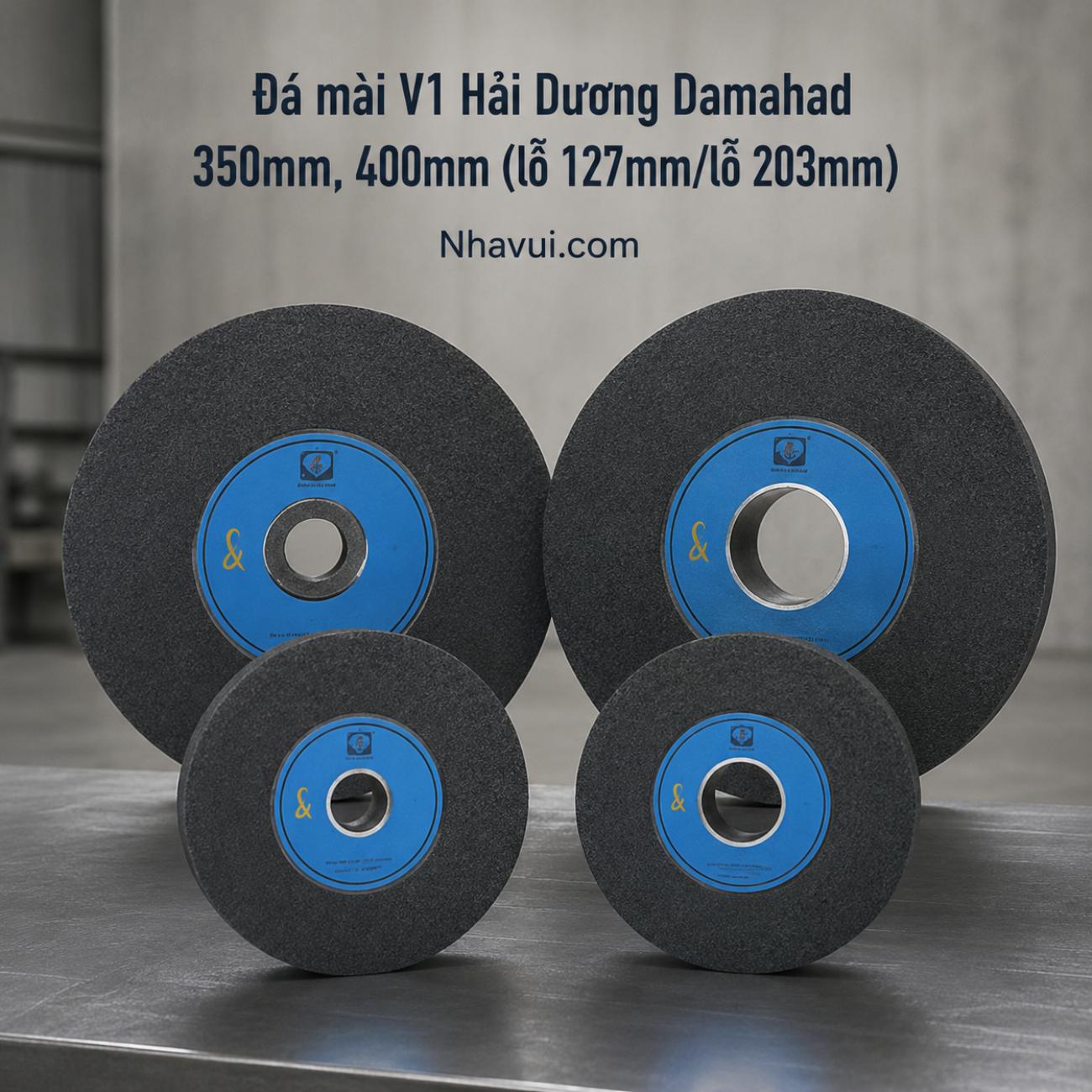 Đá mài V1 Hải Dương Damahad 350mm, 400mm (lỗ 127mm), 400mm (lỗ 203mm)