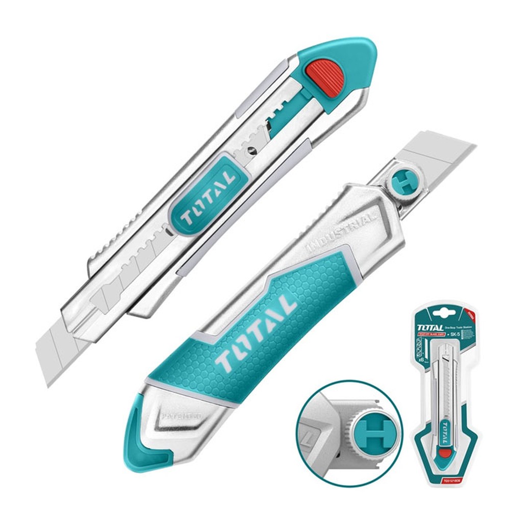 Dao rọc giấy Total TG5121806 lưỡi 18 mm kèm 6 lưỡi