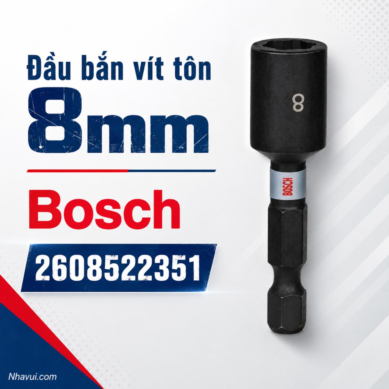 Đầu bắn vít tôn 8mm Bosch 2608522351