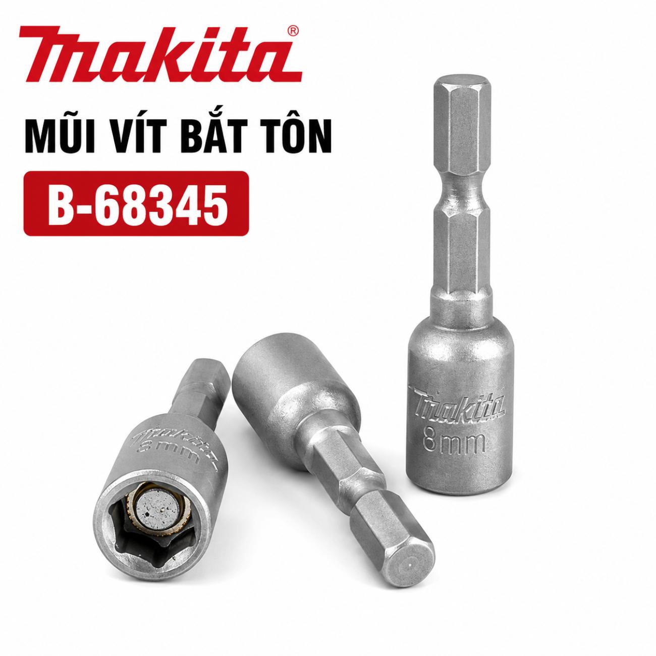 Đầu tuýp từ bắn vít tôn 8x50mm Makita B-68345
