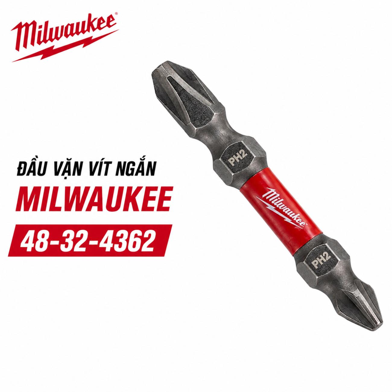 Đầu vặn vít ngắn PH3x65mm Milwaukee 48-32-4362