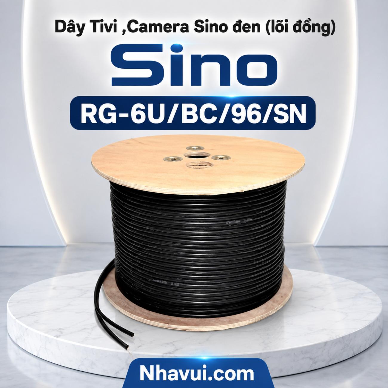Dây cáp Tivi, Camera Sino RG-6U/BC/96/SN lõi đồng