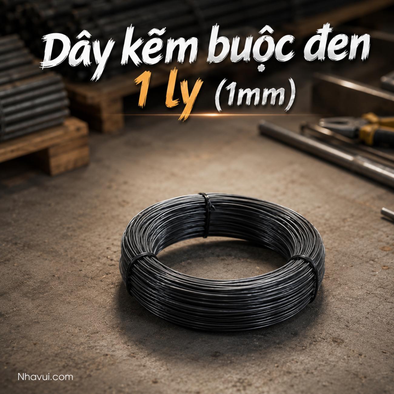 Dây kẽm buộc đen 1 ly Không thương hiệu gia công