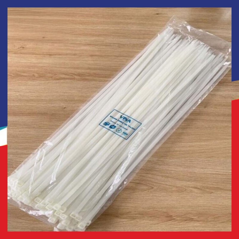 Dây rút nhựa Vina Plastics 500mm màu trắng, đen
