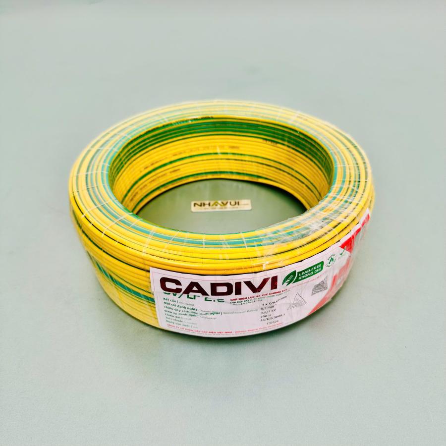 Dây tiếp địa (Dây TER) CADIVI CV/LF xanh lá sọc vàng – Mét
