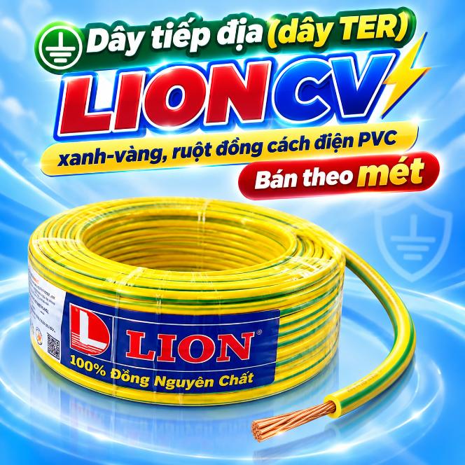 Dây tiếp địa (dây TER) LION CV – Bán theo mét