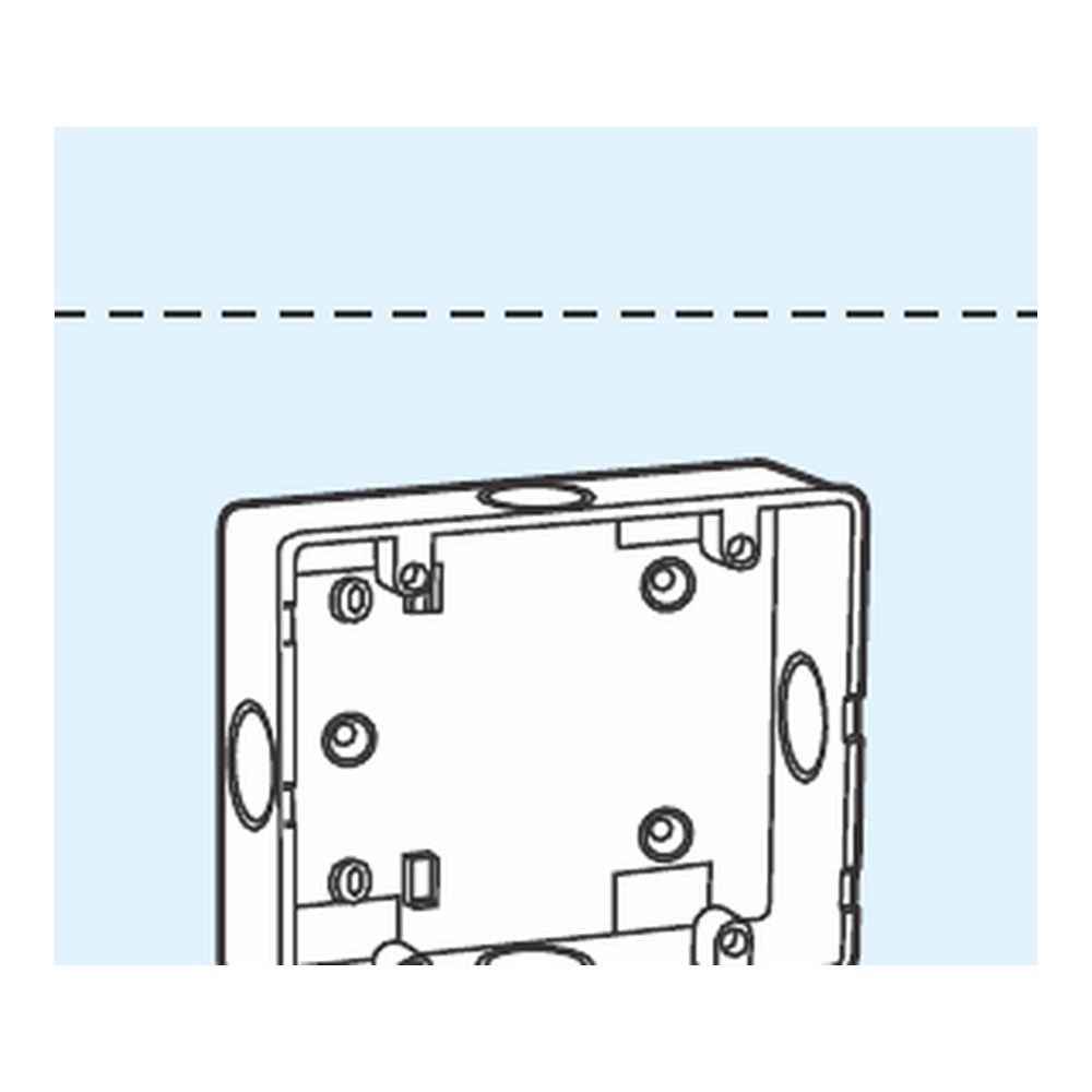 Đế âm đôi tự chống cháy Sino S2157/D, đế âm nhựa tự chống cháy loại đôi cho mặt chữ nhật, chính hãng