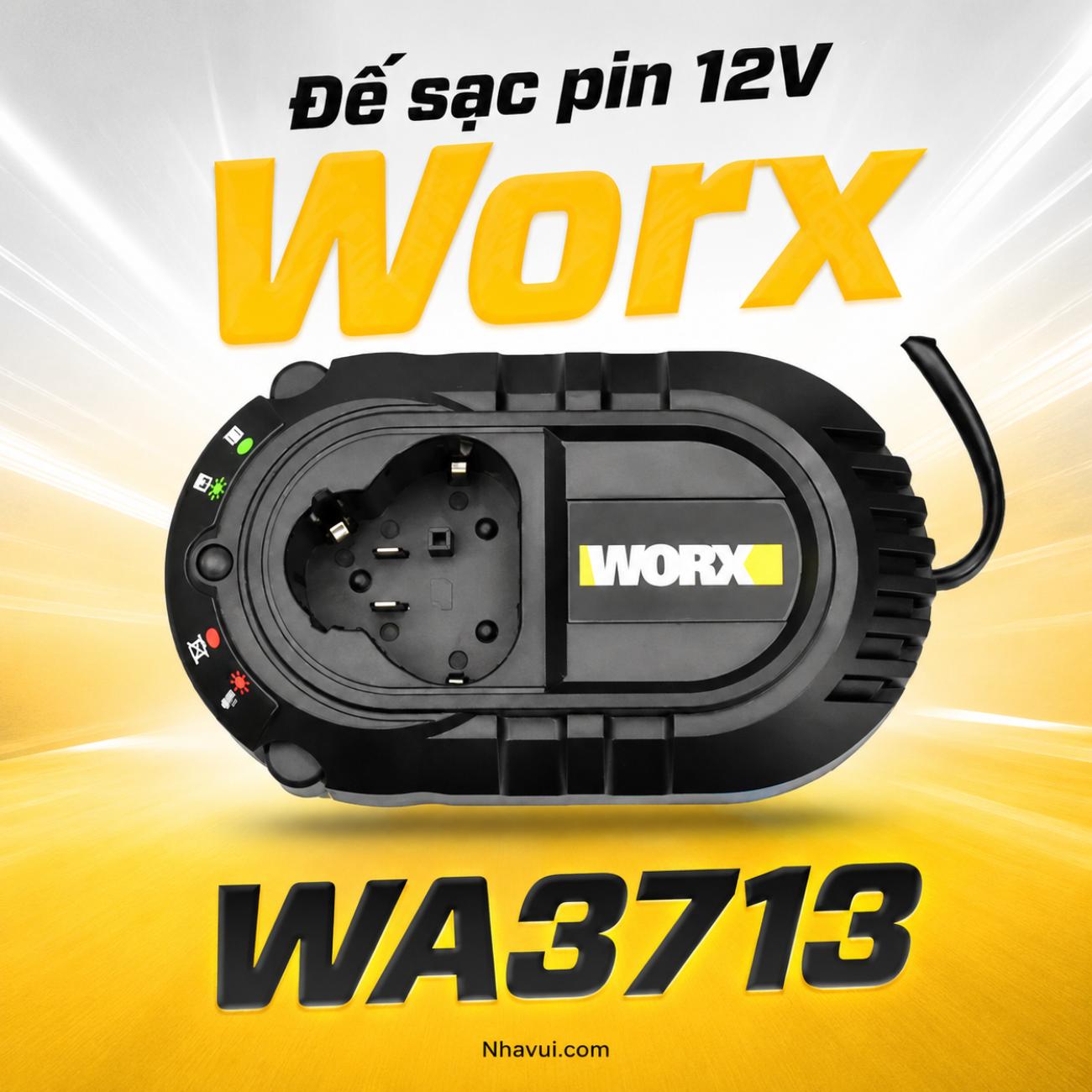 Đế sạc pin 12V Worx WA3713