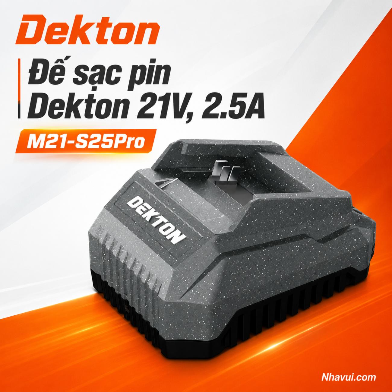 Đế sạc pin Dekton 21V 2.5A M21-S25Pro