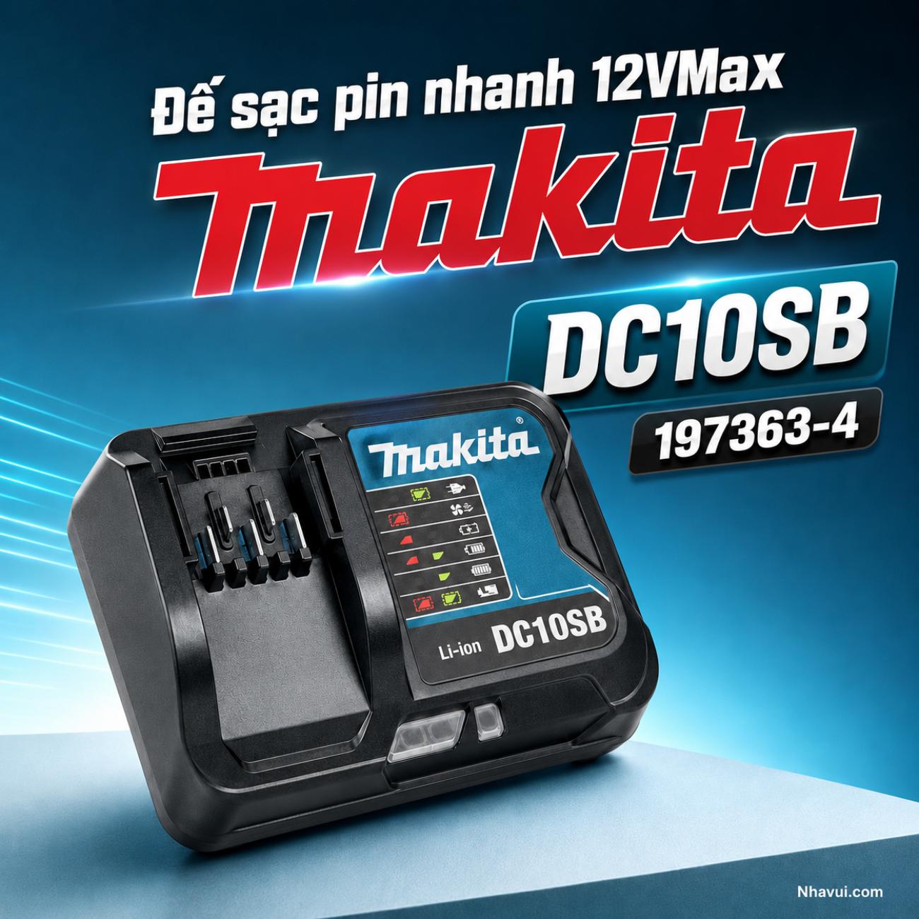 Đế sạc pin nhanh Makita 12V Max DC10SB (197363-4)