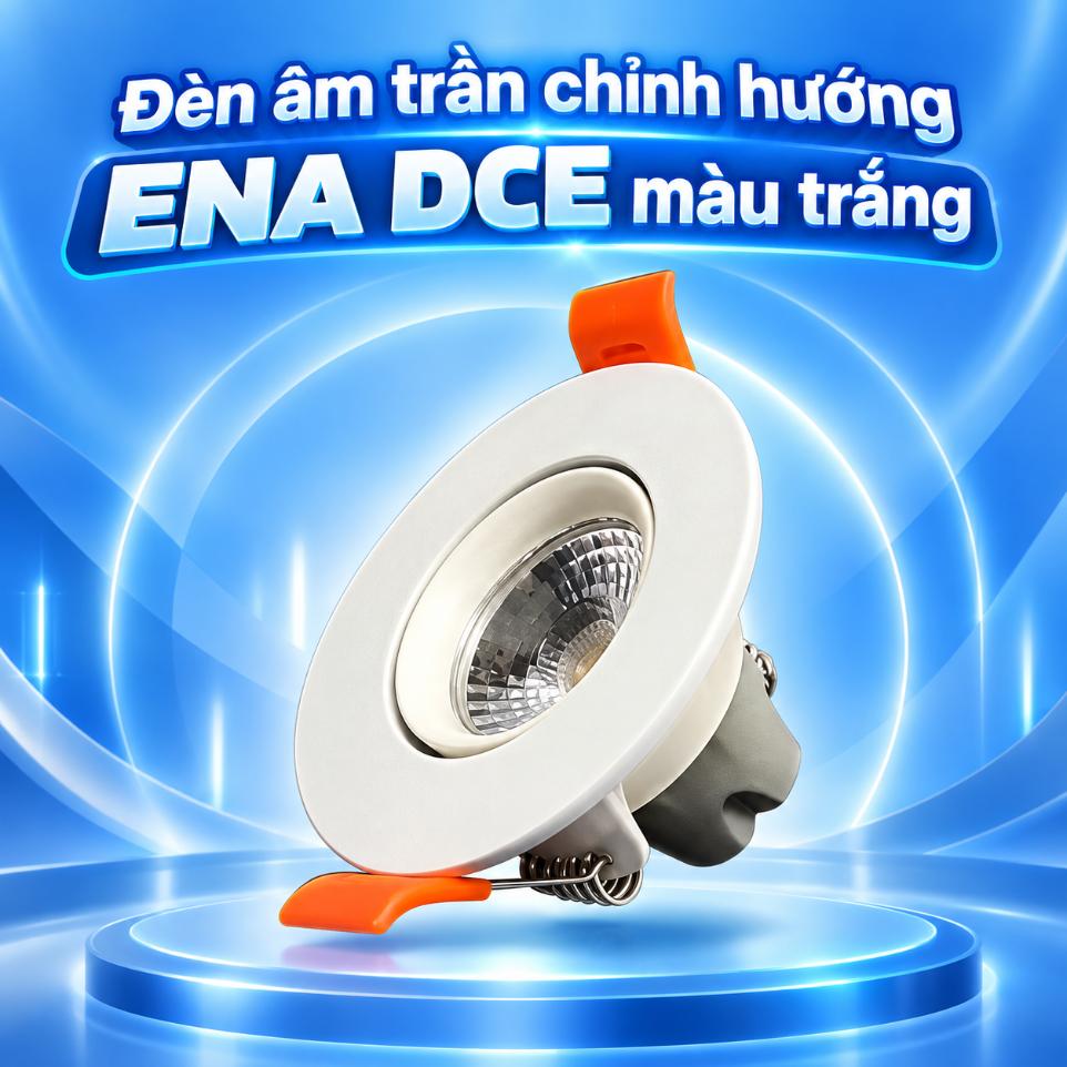 Đèn âm trần chỉnh hướng ENA DCE màu trắng