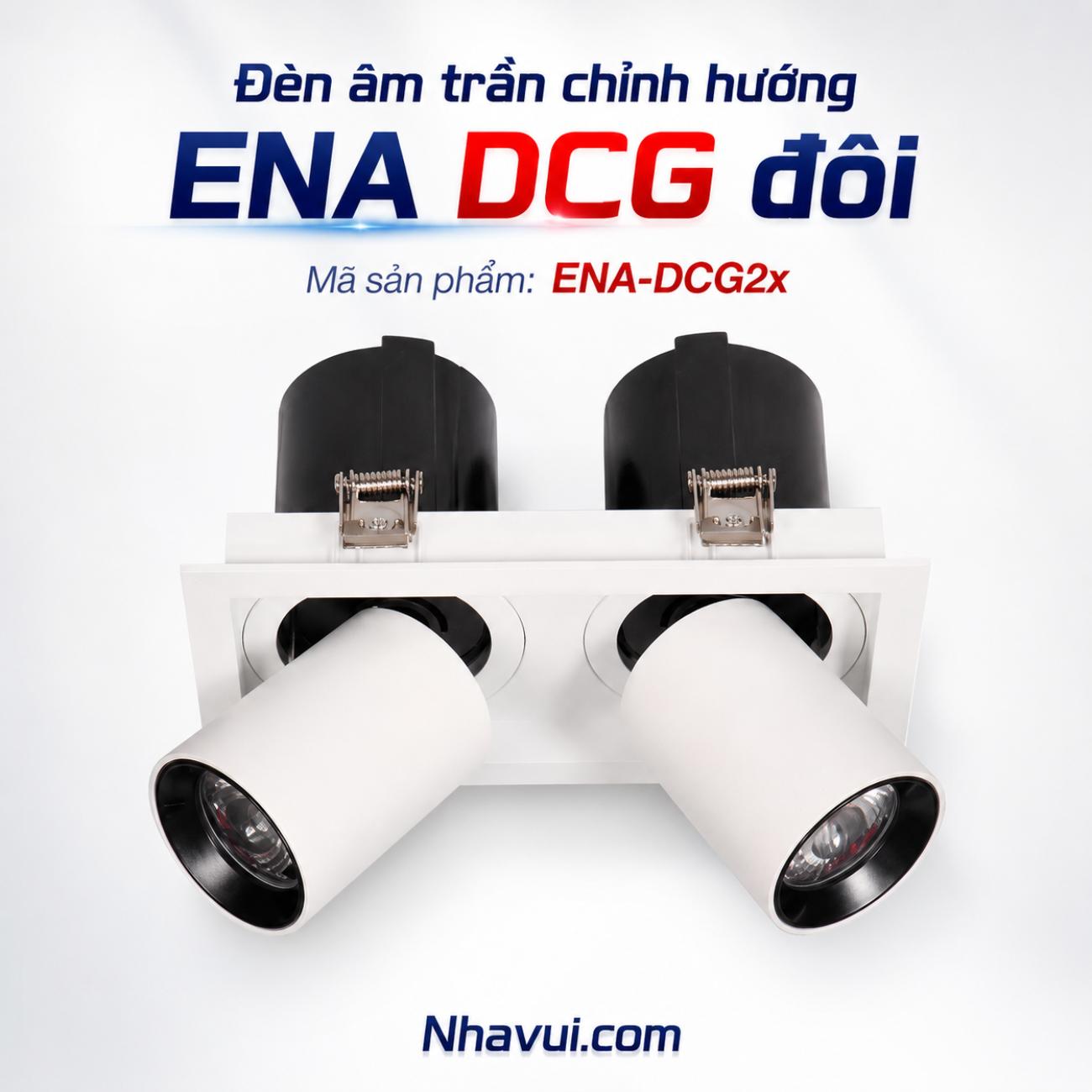 Đèn âm trần chỉnh hướng ENA DCG đôi