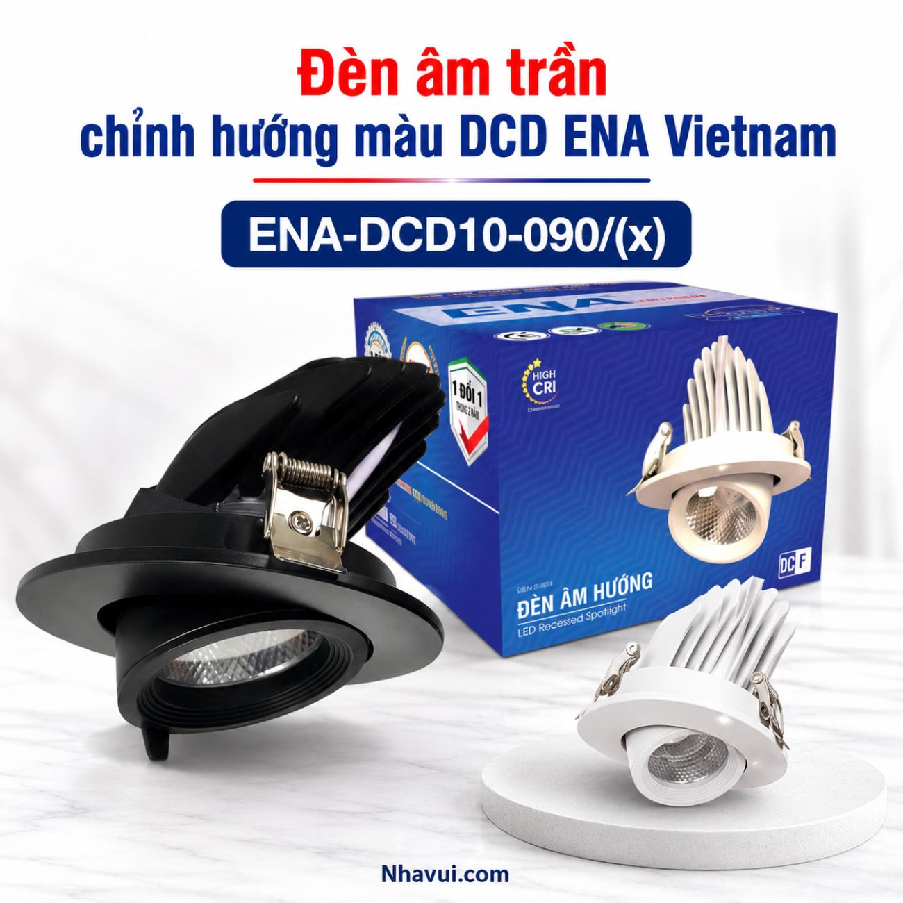 Đèn âm trần chỉnh hướng màu DCD ENA Vietnam