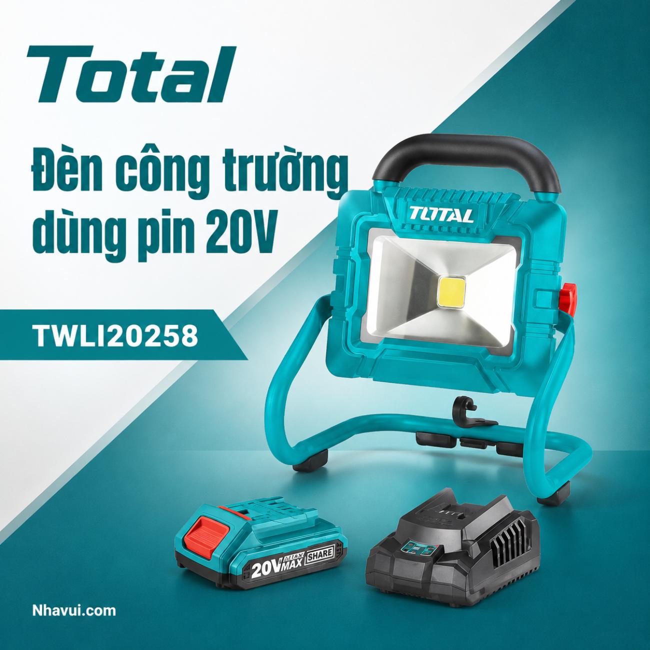 Đèn công trường dùng pin 20V Total TWLI20258