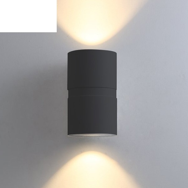 Đèn gắn tường ngoài trời 10w 2 bóng (LWA0047B-BK) vỏ đen KingLED