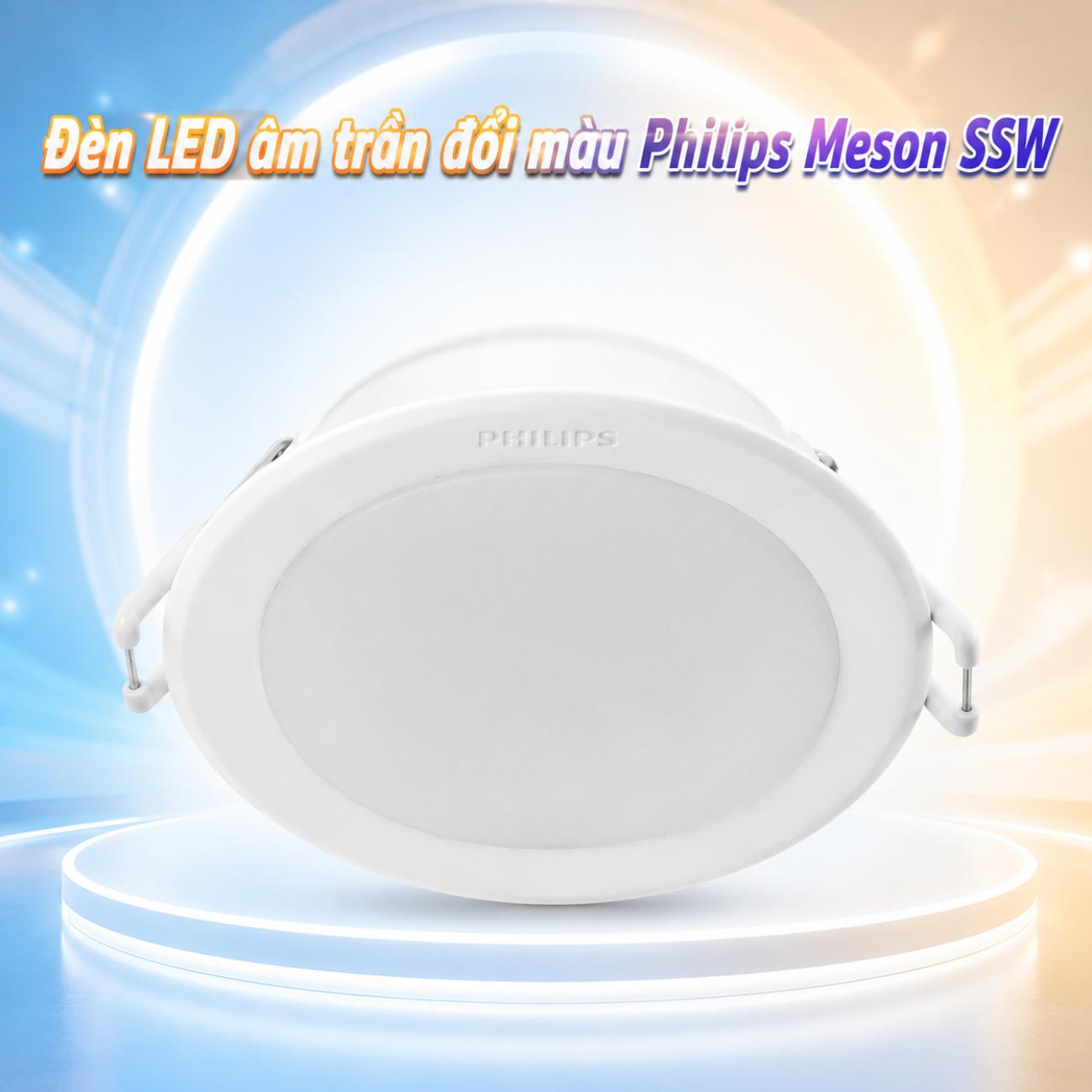 Đèn LED âm trần đổi màu Philips Meson SSW 5W / 9W / 13W / 17W