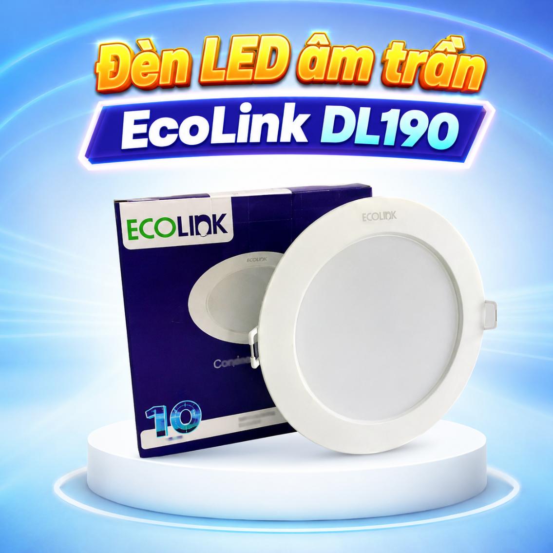 Đèn LED âm trần EcoLink DL190 7W / 10W / 14W