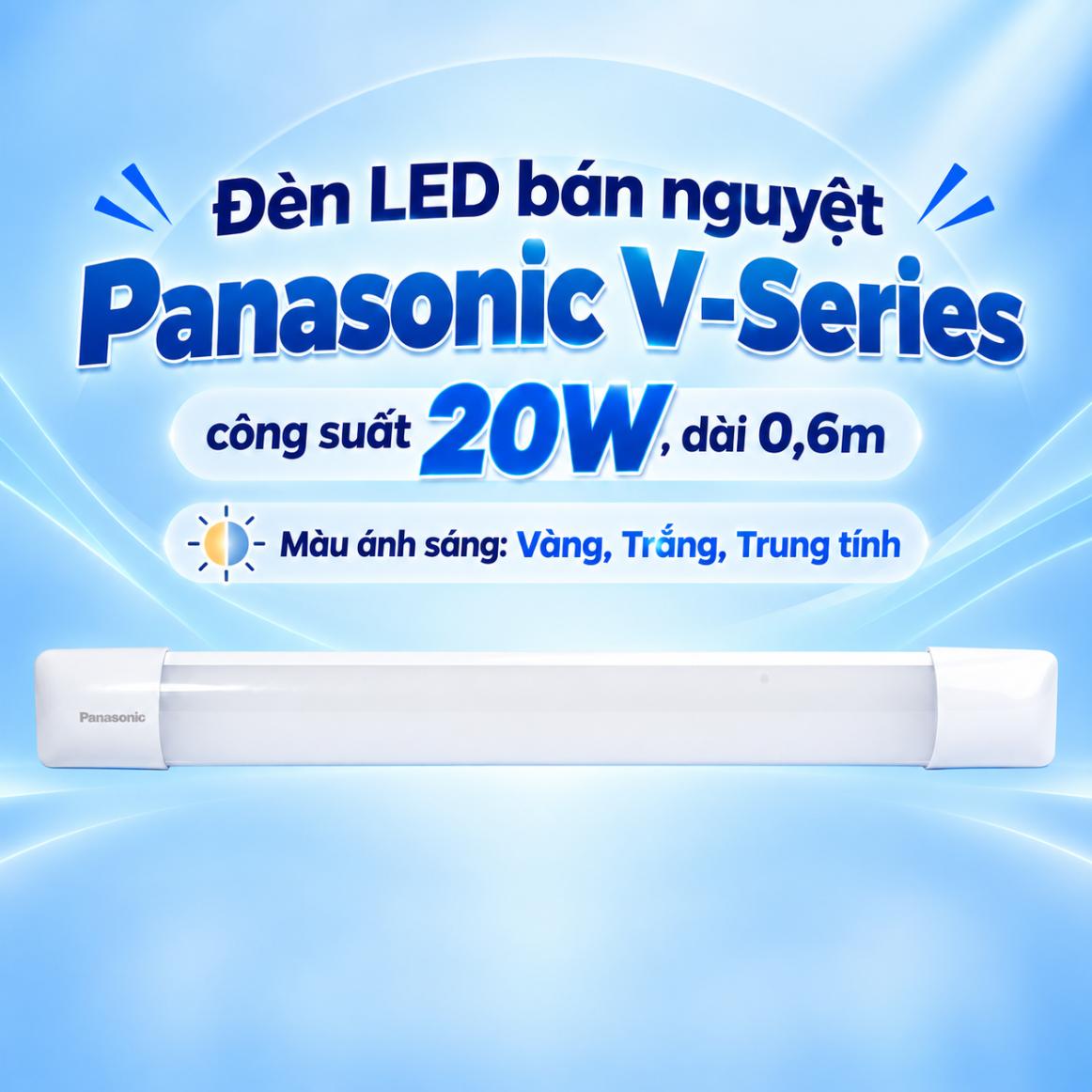 Đèn LED bán nguyệt Panasonic V-Series 20W dài 0,6m