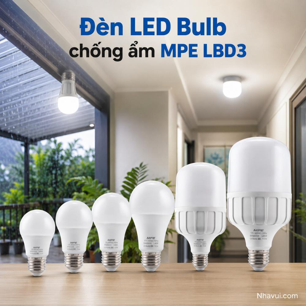 Đèn LED Bulb chống ẩm MPE LBD3 E27