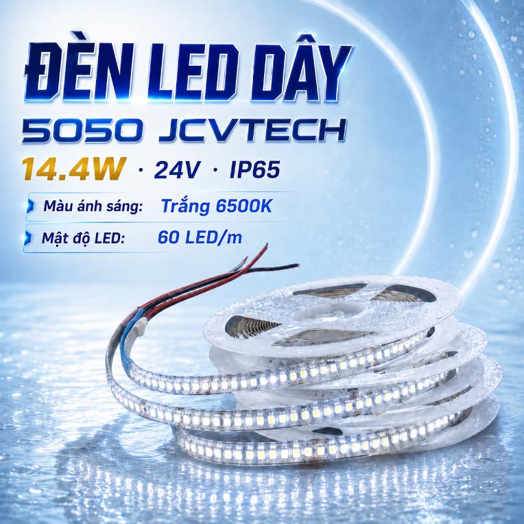 Đèn LED dây 5050 JCVTECH 14.4W 24V IP65