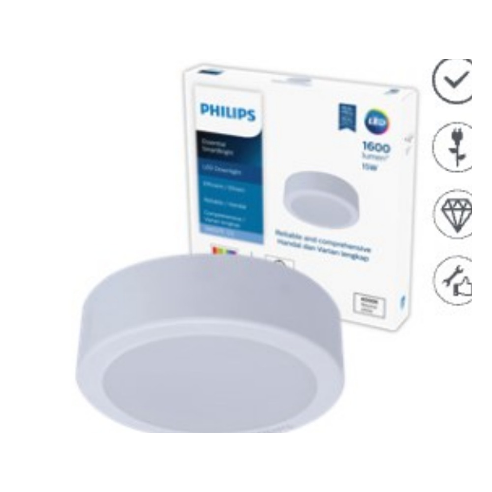 Đèn LED ốp trần Philips DN027C G3 tròn 9W / 12W / 15W / 19W chính hãng