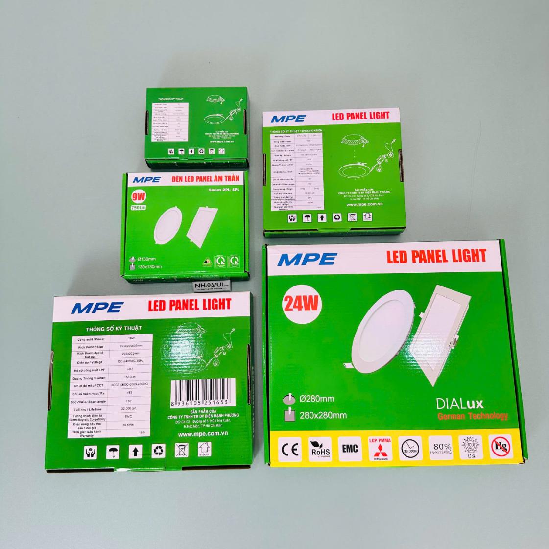 Đèn LED Panel âm trần mặt tròn MPE Seri RPL